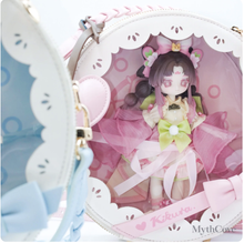 KIKURA Dreamcatcher Round Doll Display Bag for 1/12 BJD Dolls – Pink / Blue