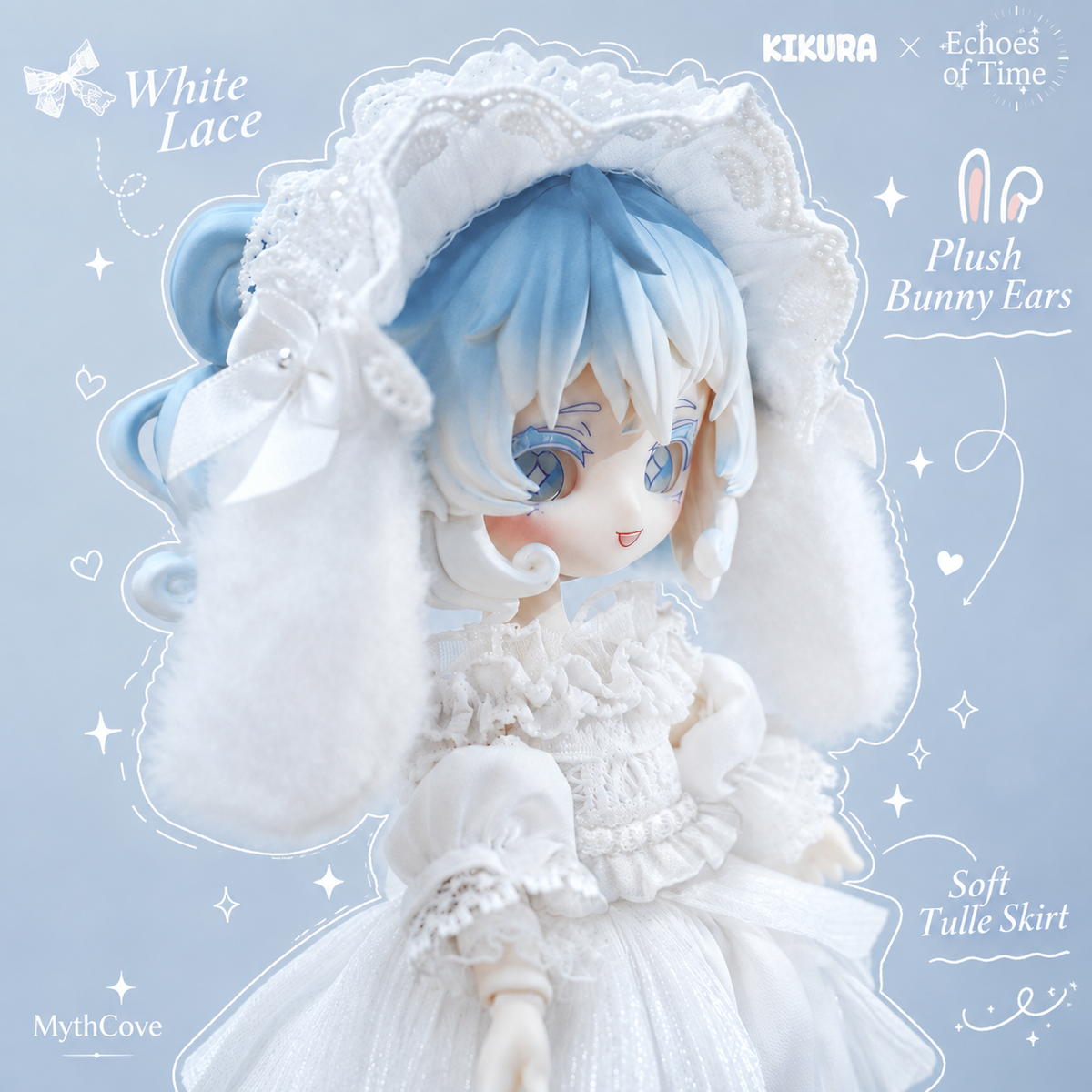 SnowKiss White Lace Outfit Set for 1/12 BJD Dolls