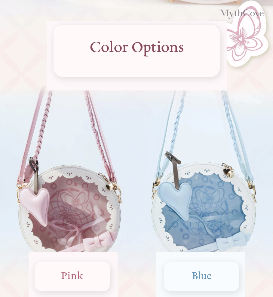 KIKURA Dreamcatcher Round Doll Display Bag for 1/12 BJD Dolls – Pink / Blue