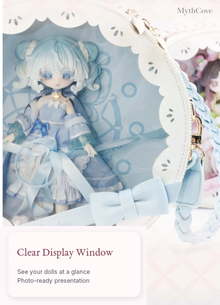 KIKURA Dreamcatcher Round Doll Display Bag for 1/12 BJD Dolls – Pink / Blue