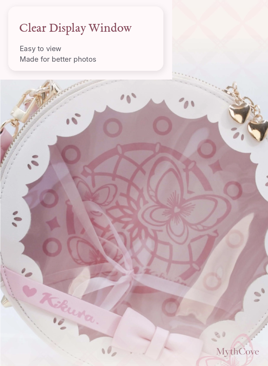 KIKURA Dreamcatcher Round Doll Display Bag for 1/12 BJD Dolls – Pink / Blue