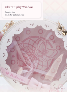 KIKURA Dreamcatcher Round Doll Display Bag for 1/12 BJD Dolls – Pink / Blue