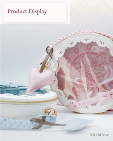 KIKURA Dreamcatcher Round Doll Display Bag for 1/12 BJD Dolls – Pink / Blue
