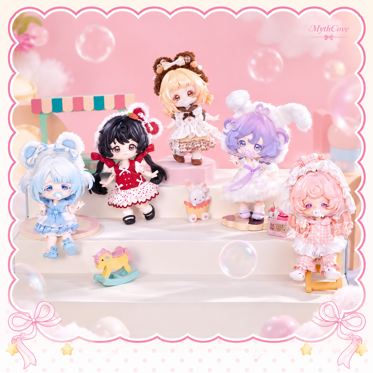 Bonnie Milk Cake Dream Puff Series – 1/12 BJD Blind Box Doll