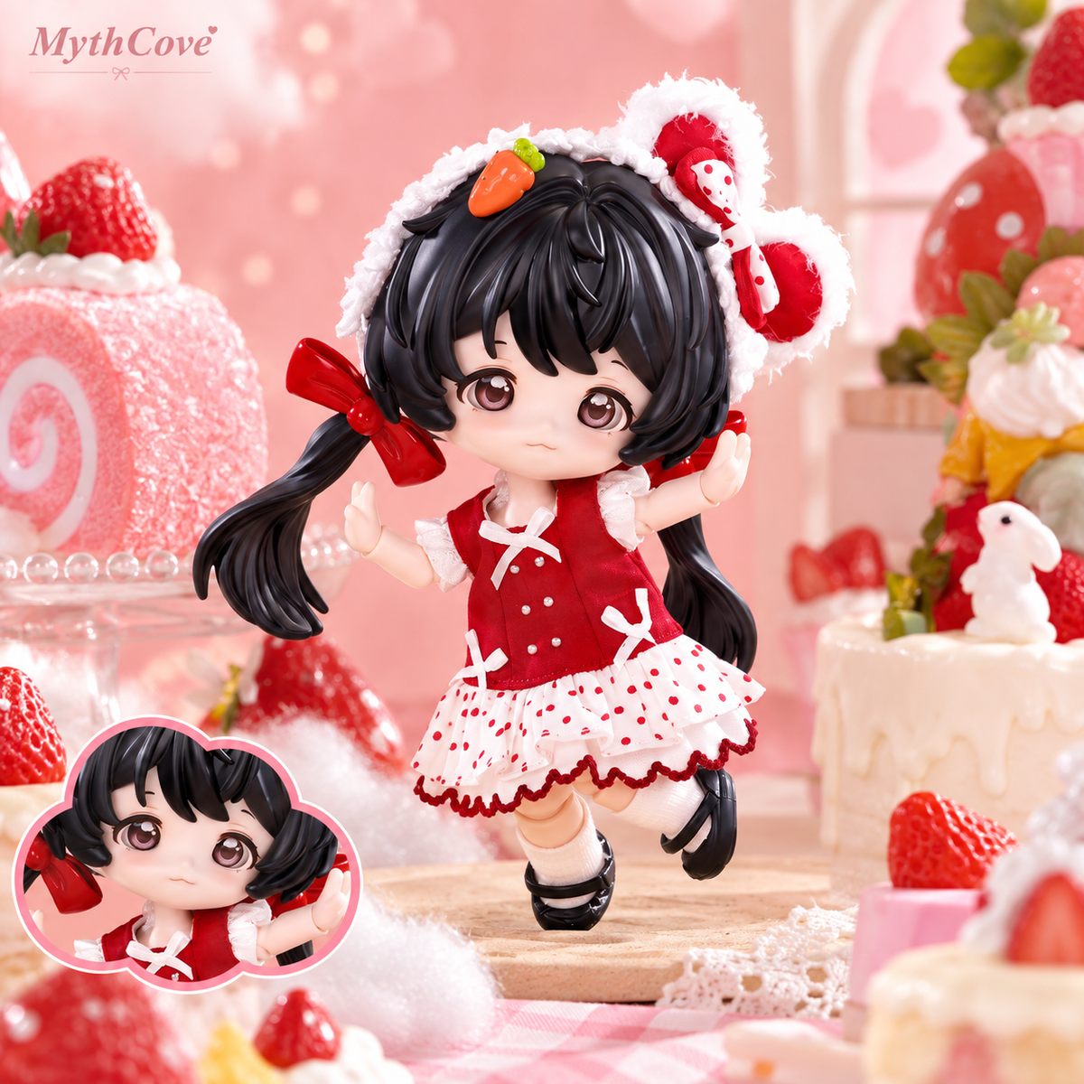 Bonnie Milk Cake Dream Puff Series – 1/12 BJD Blind Box Doll