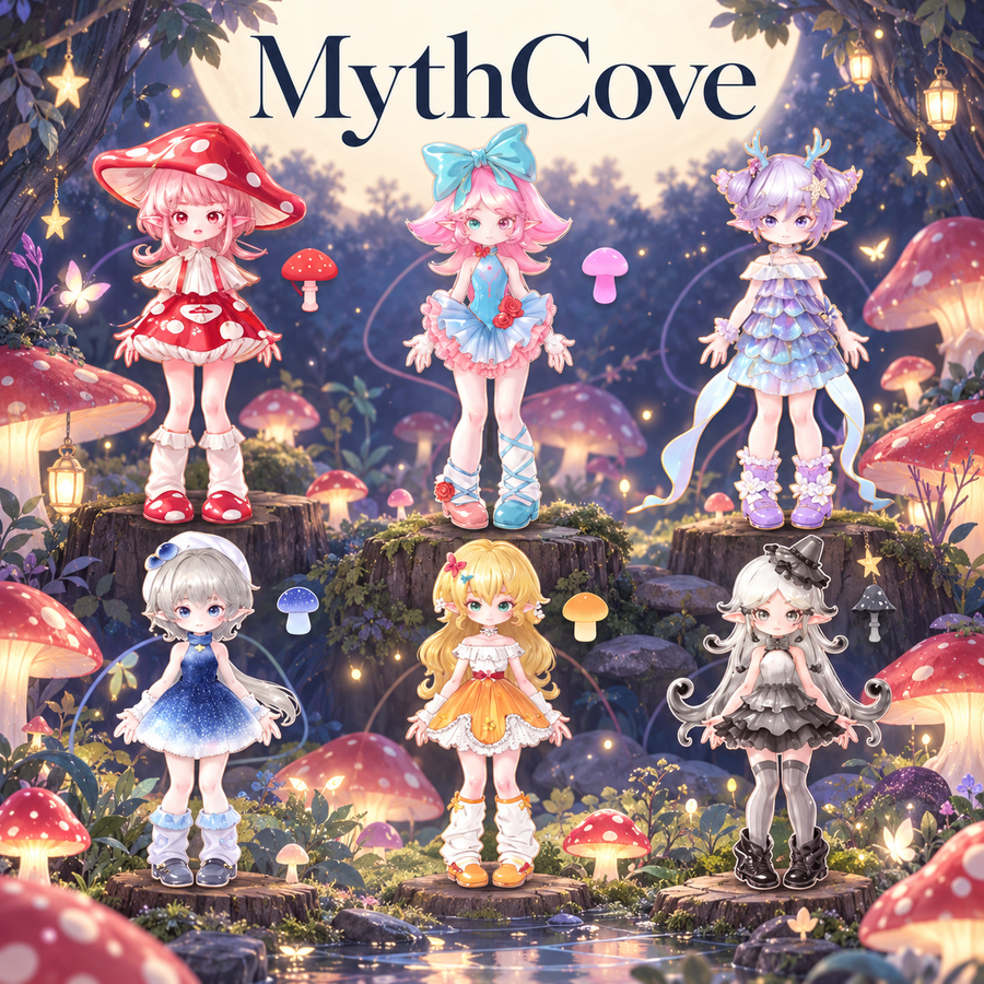 Mushroom Mycelium Naming Series 1/12 Action Figure BJD Blind Box